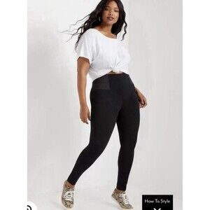 ELOQUII Chic Miracle Flawless Black Stretch Ankle Leggings Pants Women’s Size 16